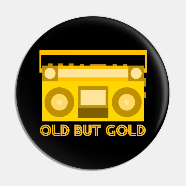 Old But Gold Boombox Pin by inotyler