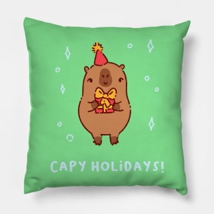 Capy Holidays! Pillow