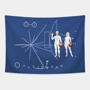 Pioneer Plaque Basketball Tapestry