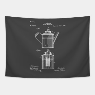 Coffee Patent - Coffee Shop Art - Antique Tapestry