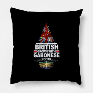 British Grown With Gabonese Roots - Gift for Gabonese With Roots From Gabon Pillow