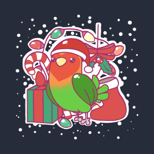 Christmas Lovebird Red T-Shirt