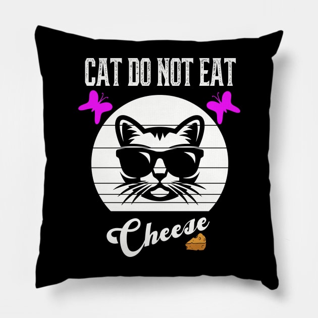 Cat Do Not Eat Cheese Pillow by kooicat