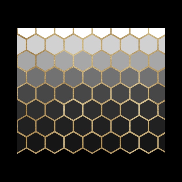 Honeycomb - Black & Gold by TheWildOrchid