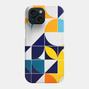 Bright Colorful Patterns Tile Pattern Squares Triangles Curves Circles Phone Case