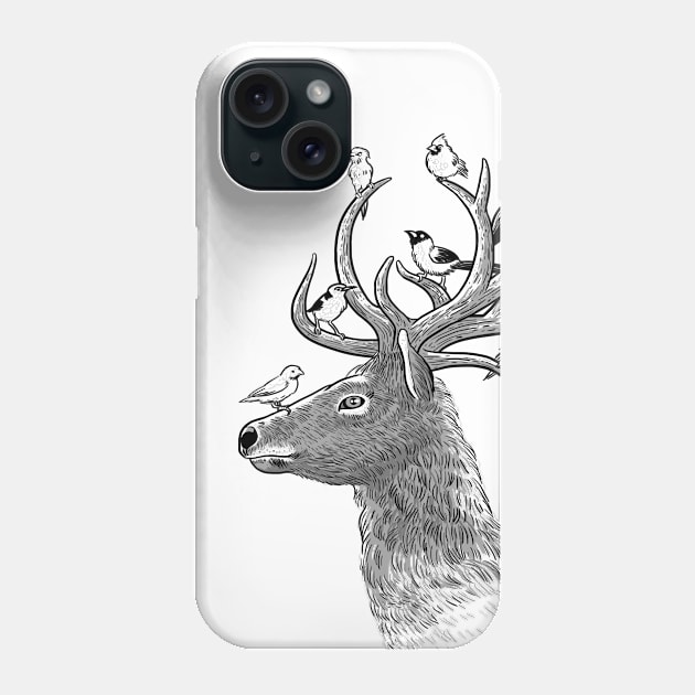 Hipster deer Phone Case by albertocubatas