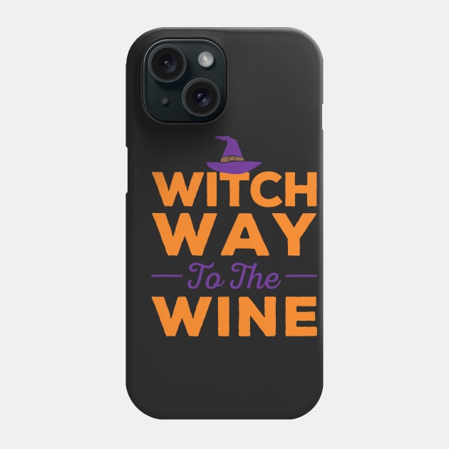 Witch Way to the Wine Halloween Phone Case by zubiacreative