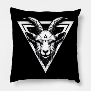 Goat head artwork Pillow