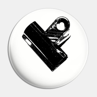 Hey, bulldog! Binder clip - black edition Pin