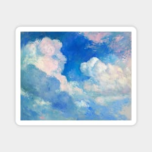 Beautiful Blue Sky and White Clouds Magnet