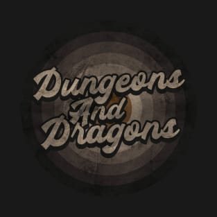 RETRO BLACK WHITE - Dungeons And Dragons T-Shirt