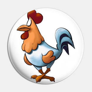 Cute Rooster Drawing Pin