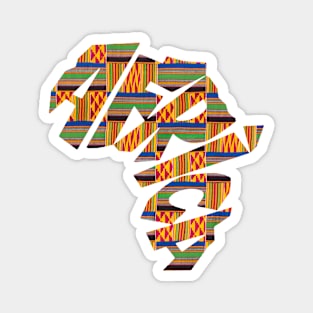 Africa Map with Kente Pattern, African Style Magnet