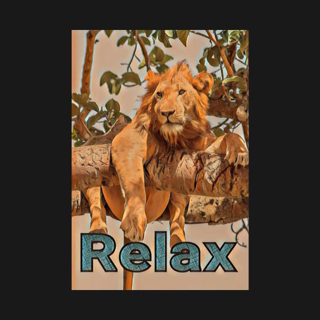 Relaxed lion by d1a2n3i4l5