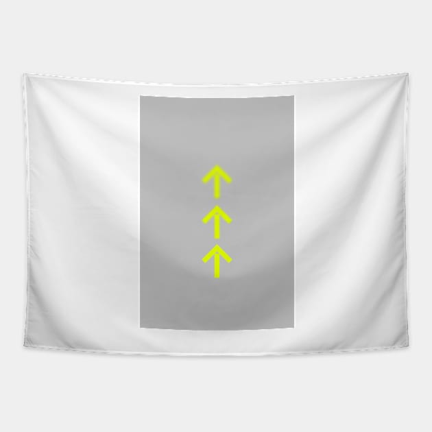 Neon yellow arrows up Tapestry by WhalesWay