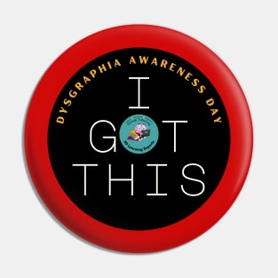 Dysgraphia Awareness Day Pin