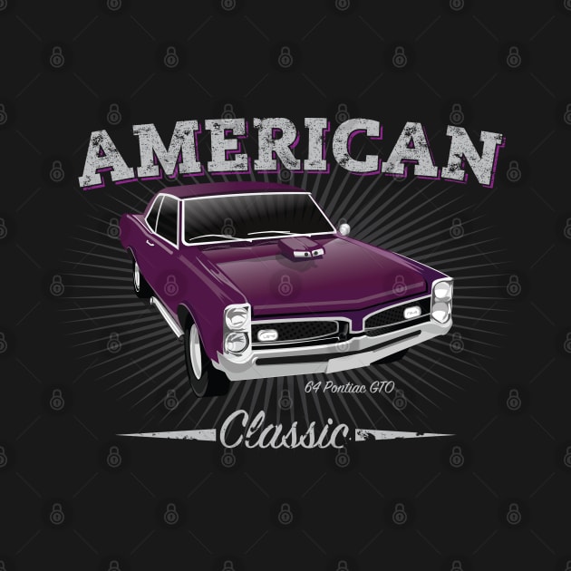 Retro American Classic 1964 GTO T-Shirt Design by funkymonkeytees