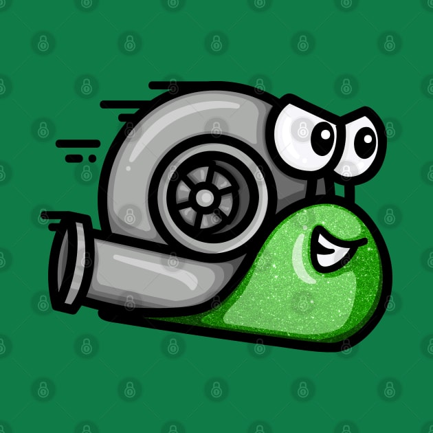 Turbo Snail - Green Spakle by hoddynoddy