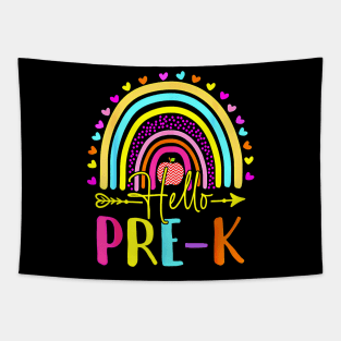 Hello Pre-K Team Pre Kindergarten Back To School Rainbow Tapestry