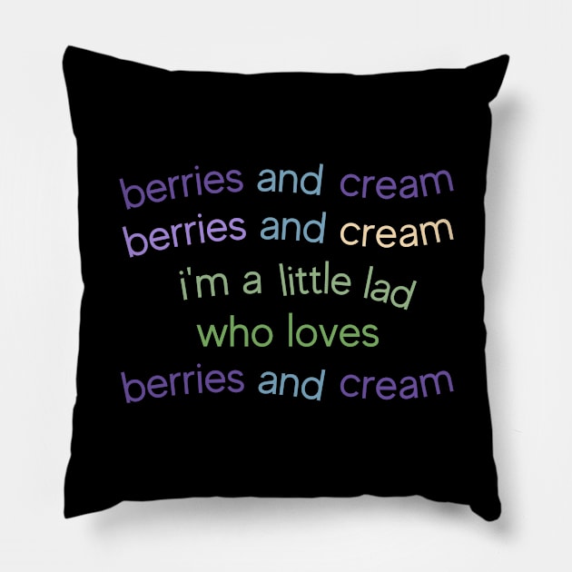 Berries and Cream For a Little Lad Pillow by BobaPenguin