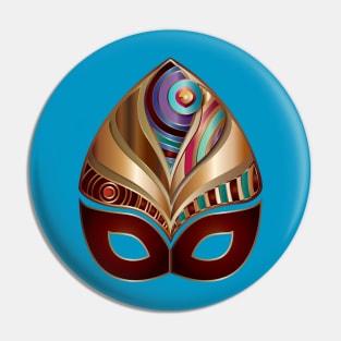 Devil Theatre Mask Design Pin