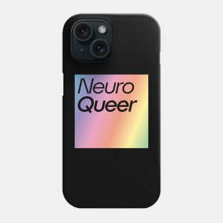 NeuroQueer Rainbow Block Logo Phone Case