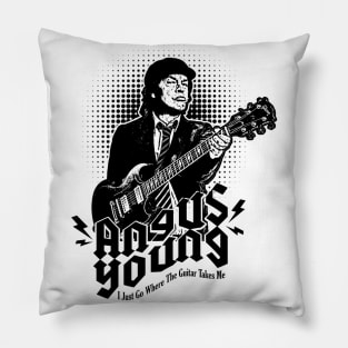 ANGUS YOUNG POP WHITE Pillow