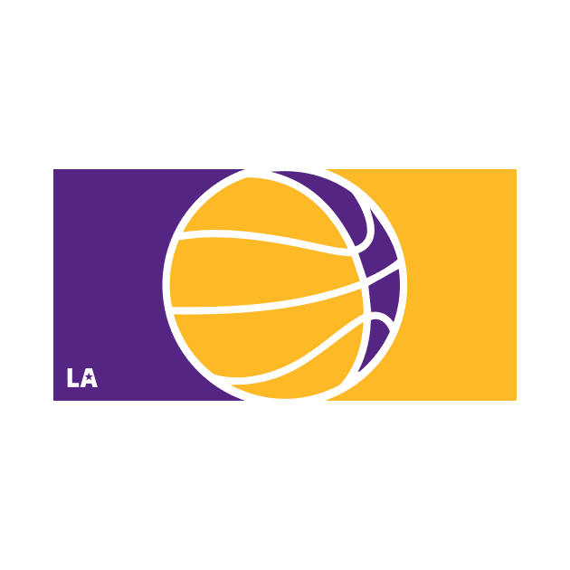 Los Angeles Basketball Purple Yellow by theDK9