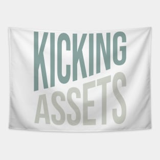 Funny Accounting Pun Kicking Assets Tapestry