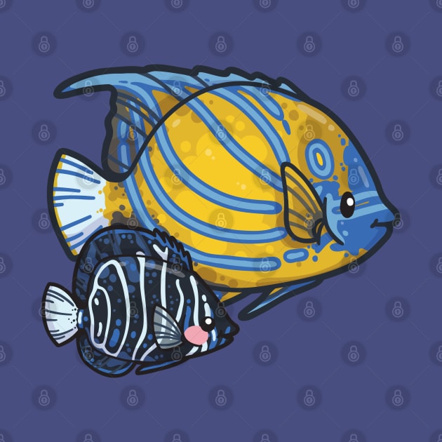 Blue Ring Angelfish by bytesizetreasure