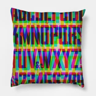 Squeezed Type Glitch Ver. Pillow