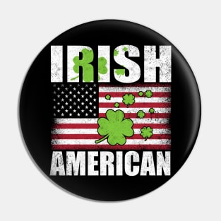 St. Patrick's Day Irish American Flag Pin