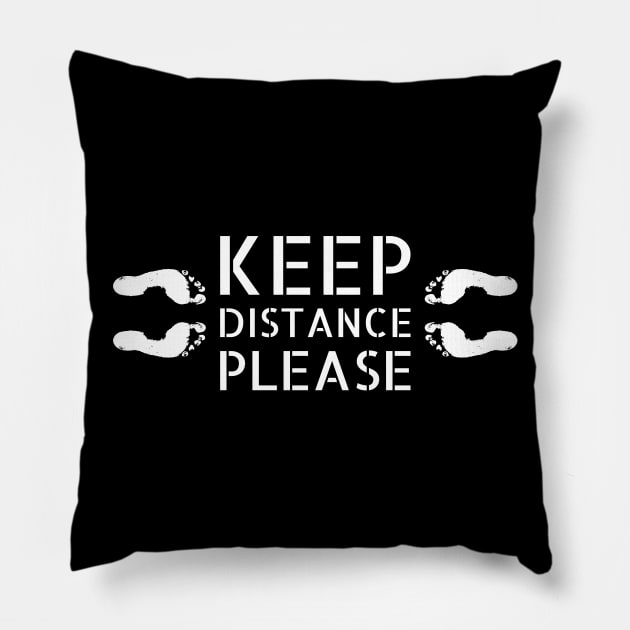 6 feet, 1.5 meter - Keep distance Pillow by All About Nerds