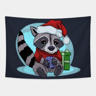 Raccoon Christmas Tapestry