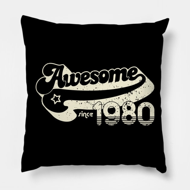 40th birthday gifts for men and women 1980 gift 40 years old Pillow by CheesyB