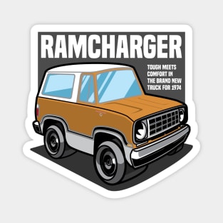 Metallic Gold Ramcharger (White-Based) - 1974 Magnet