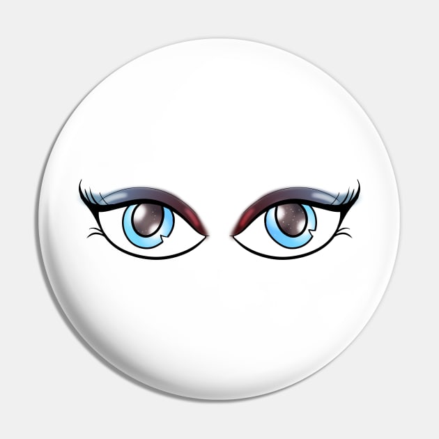 Seductive Eyes  - Face Mask Pin by PorinArt