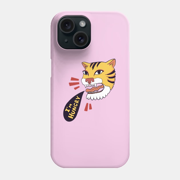 Hungry tiger Phone Case by Bobolivia92