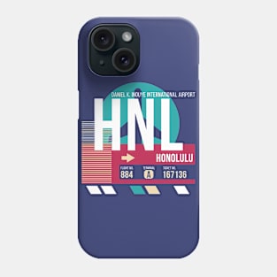 Honolulu, Hawaii (HNL) Airport Code Baggage Tag E Phone Case