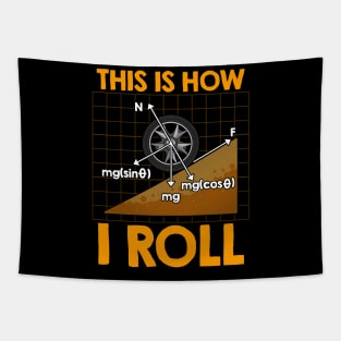 This Is How I Roll Physics Pun Funny Science Tapestry