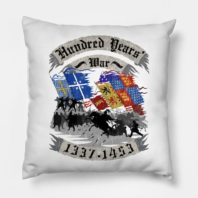 Hundred years war Pillow by ArtForge