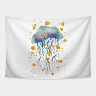 Watercolor Jellyfish Tapestry