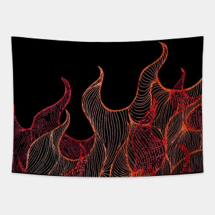 Fire line art Tapestry