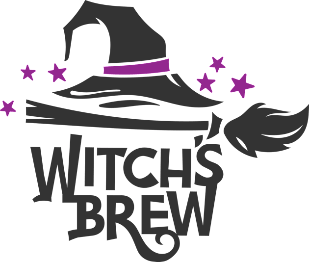 Witch's Brew Halloween Hat Broom Kids T-Shirt by Xeire