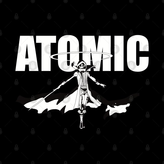 Most iconic moment from the Eminence in Shadow anime show in episode 5 - Cid Kagenou said I am ATOMIC in a cool black and white silhouette by Animangapoi