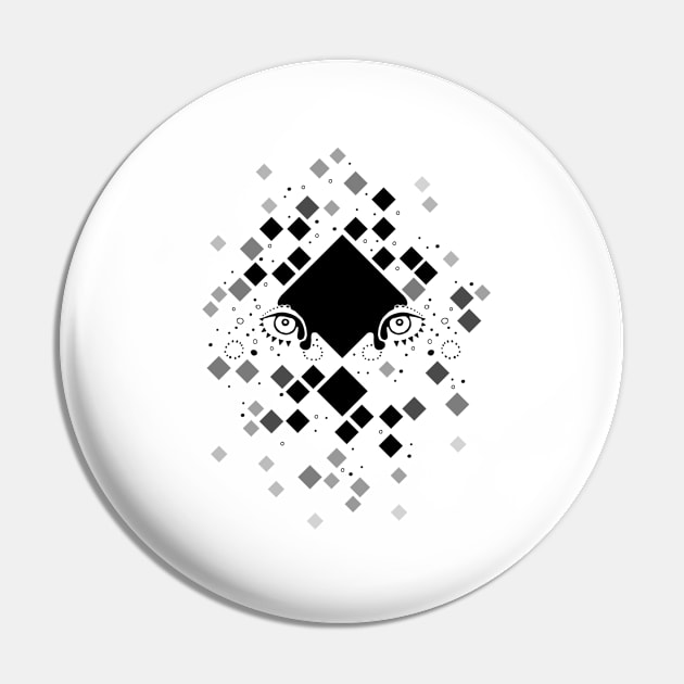 Shattered (Black) Pin by ElectricUnicorn