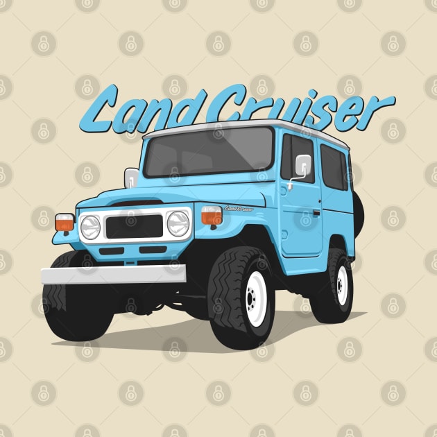 Land cruiser fj40 hardtop off road blue light by creative.z