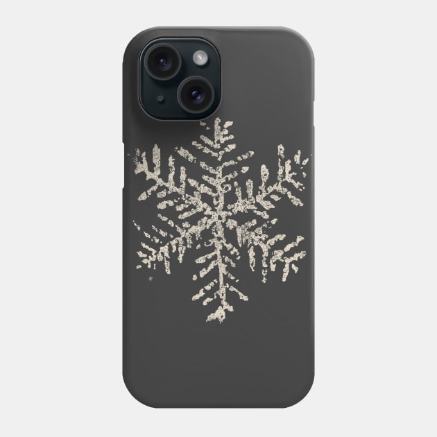 Vintage Snowflake T-Shirt Winter Holiday Gifts Creme Phone Case by vo_maria