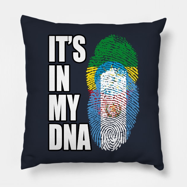 Guatemalan And Ethiopian Mix DNA Flag Heritage Pillow by Just Rep It!!