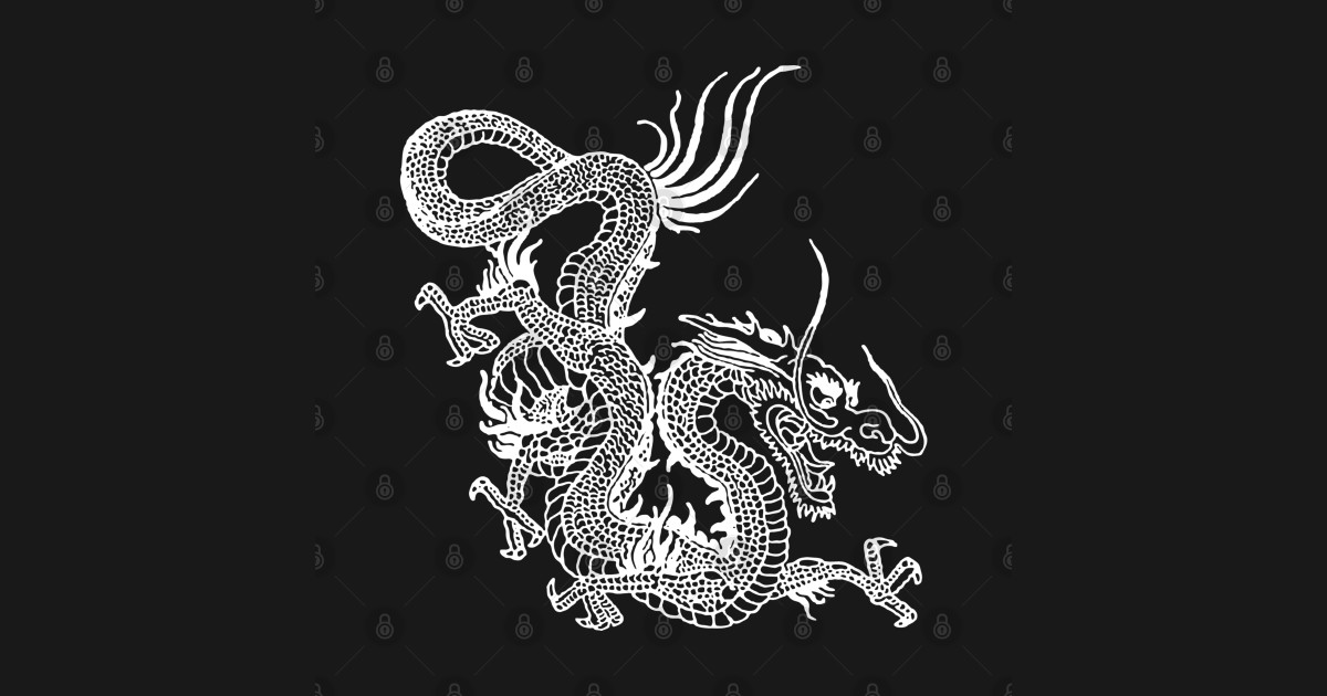 White Chinese Dragon Wallpaper